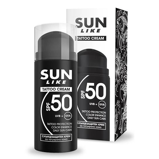 Sun Like Opalovací krém na tetovanou pokožku s SPF50
