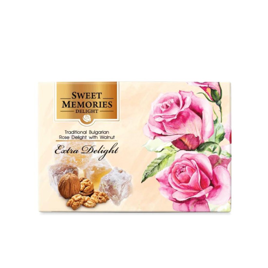 Sweet Memories Lokum s vlašskými ořechy a růžovými lístky 140g