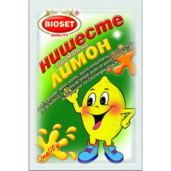 Bioset Citronový pudinkový prášek 60g Bioset Citronový pudinkový prášek 60g