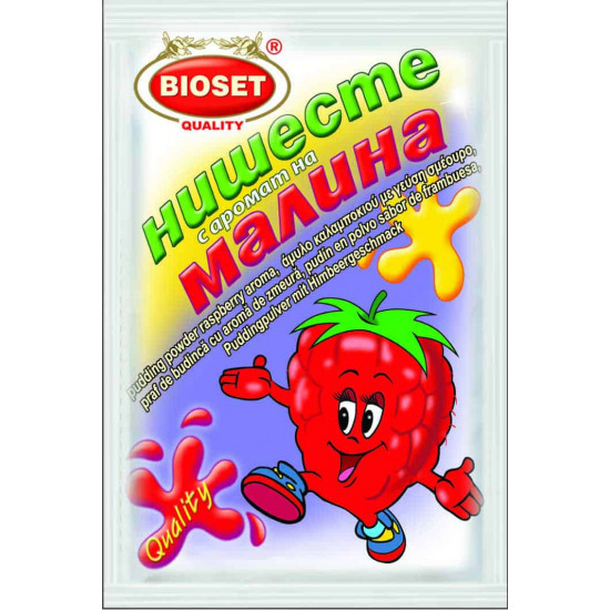 Bioset Malinový pudinkový prášek 60g Bioset Malinový pudinkový prášek 60g