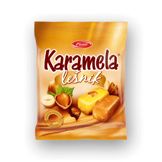 Pionir Karamel-Lískový-oříšek 100g