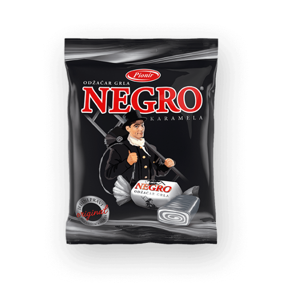 Pionir Negro Lékořicové a karamelové bonbony 100g
