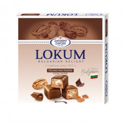 Lokum ořechy a rozinky s kakaovou polevou Bulgarian Delight 170g