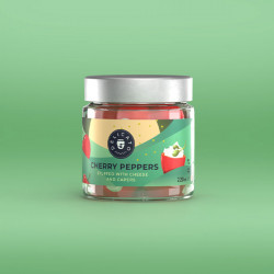 Třešňové papričky plněné sýrem a kapary